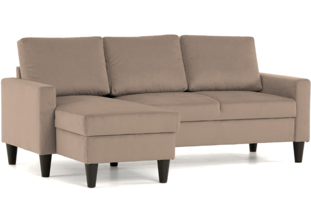 Sofá chaise longue budwing fox taupe - 3 lugares - 198.5x103x84.5 cm