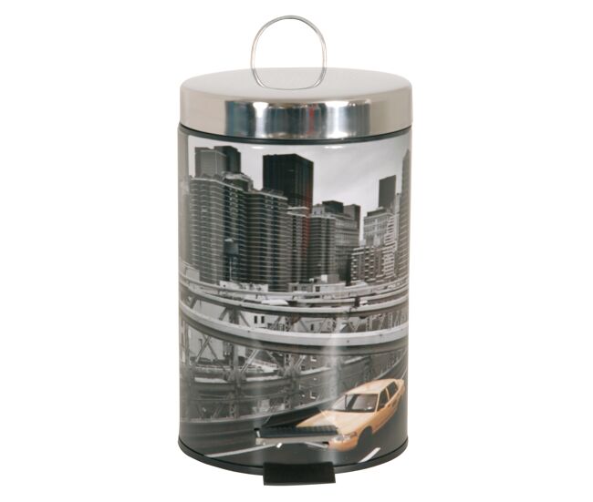 3l cubo de lixo com tampa de me msv de "nova york" de acier inox 16,5 x 25,6 cm