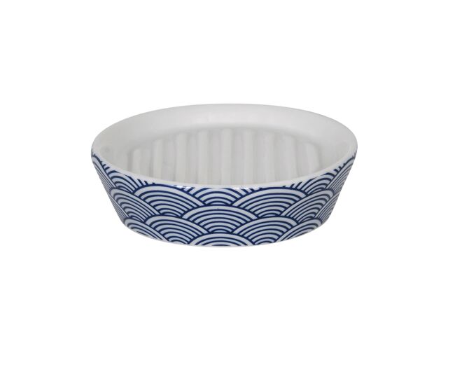 Msv "bento" sabonete de cerâmica em blanc e bleu