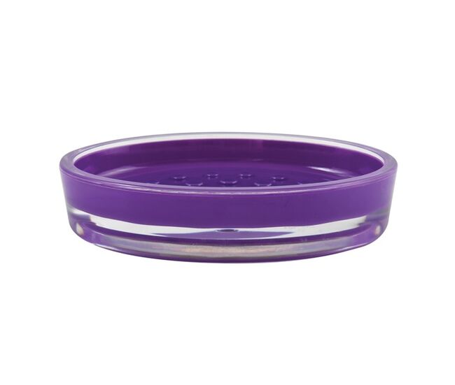 Msv jabonera de acrílico roxo 13 x 9 x 3 cm