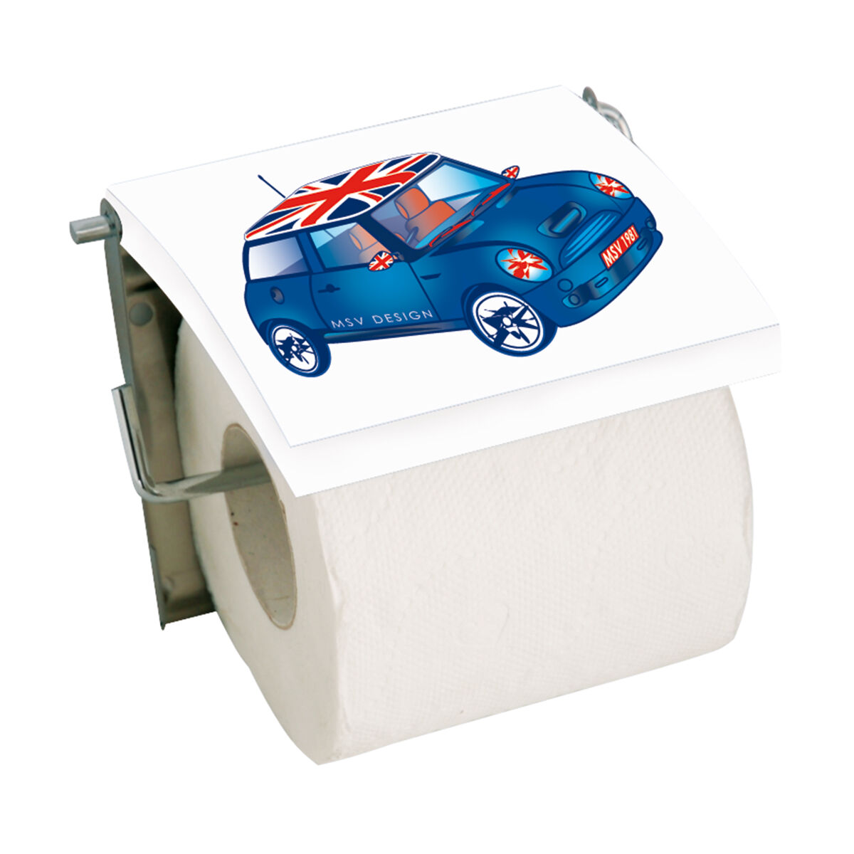 Msv "mini" portolls de acier inox em bleu 13 x 15 x 11,5 cm