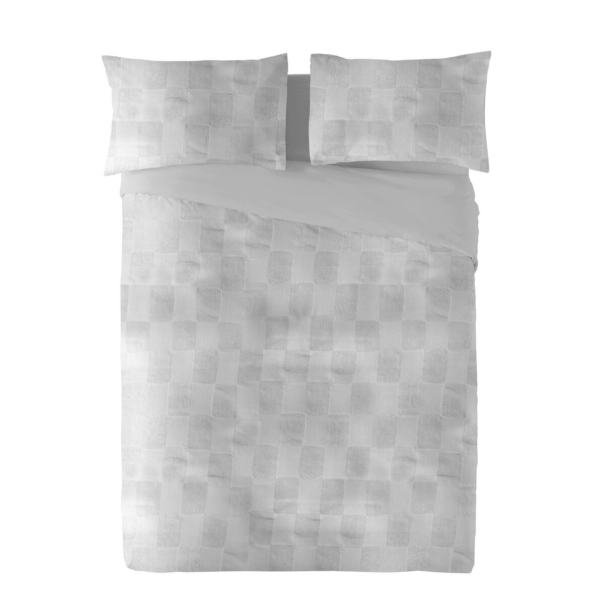Capa nórdica naturals elba cinzento claro casal (220 x 220 cm)