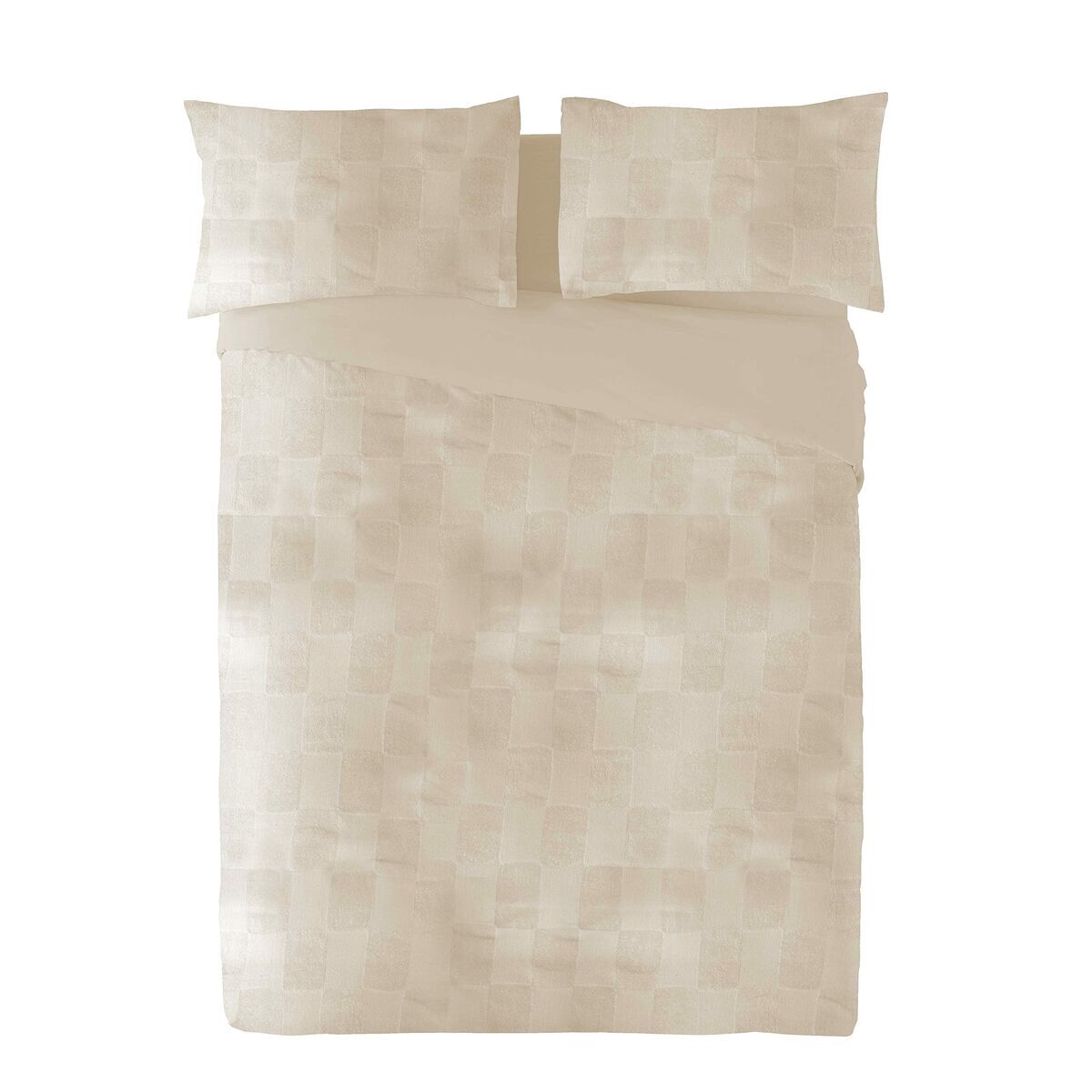 Capa nórdica naturals elba bege solteiro (150 x 220 cm)