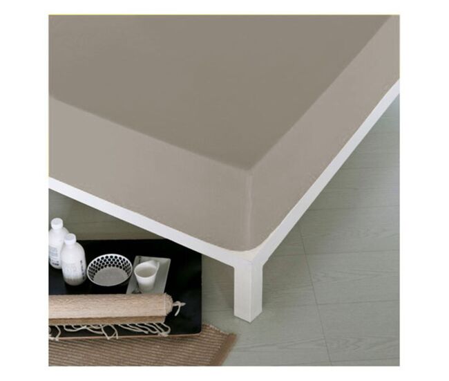 Lençol de baixo ajustável naturals bege cama de 180: 180 x 190/200 cm