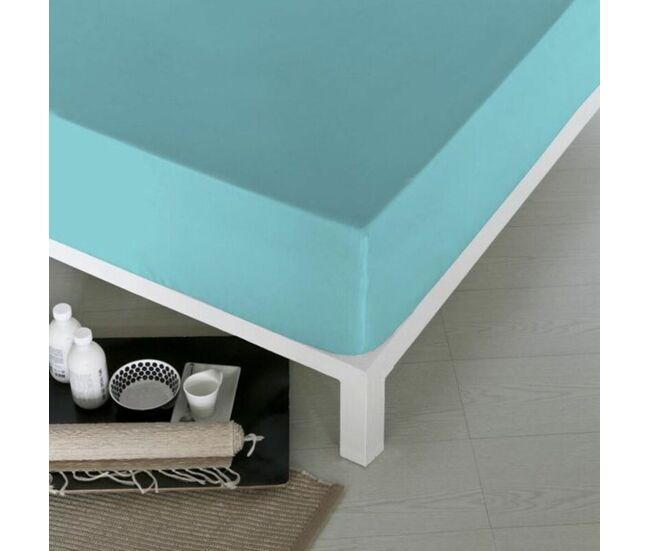 Lençol de baixo ajustável naturals turquesa cama de 90 (90 x 190 cm)