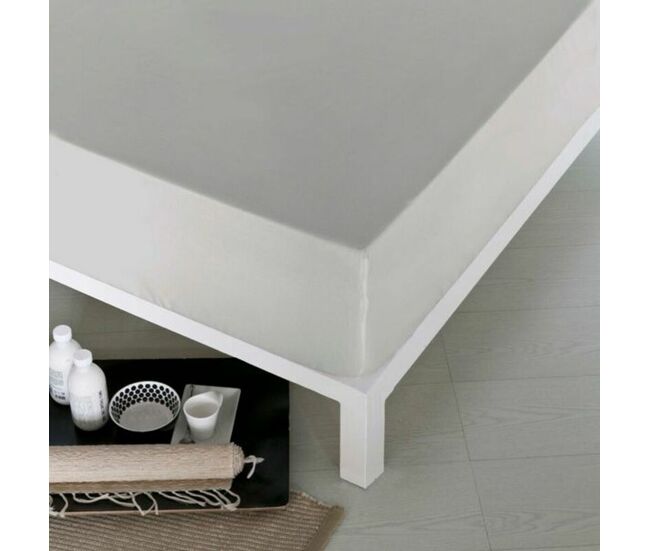 Lençol de baixo ajustável naturals cinzento cama de 90 (90 x 190 cm)