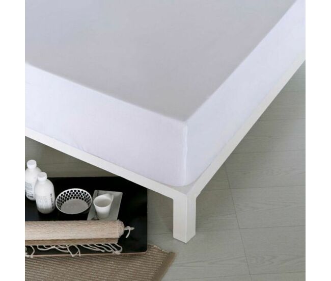 Lençol de baixo ajustável naturals branco cama de 90 (90 x 190 cm)