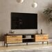 Armário TV Lempäälä 2 prateleiras Aglomerado/Metal Armário TV Lempäälä 2 prateleiras Aglomerado/Metal Carvalho