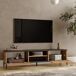 Armário TV Lempäälä 2 prateleiras Aglomerado/Metal Armário TV Lempäälä 2 prateleiras Aglomerado/Metal Carvalho