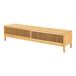 Mesa de TV Videbæk com 2 portas de correr em bambu 140 Mesa de TV Videbæk com 2 portas de correr em bambu 140 Natural