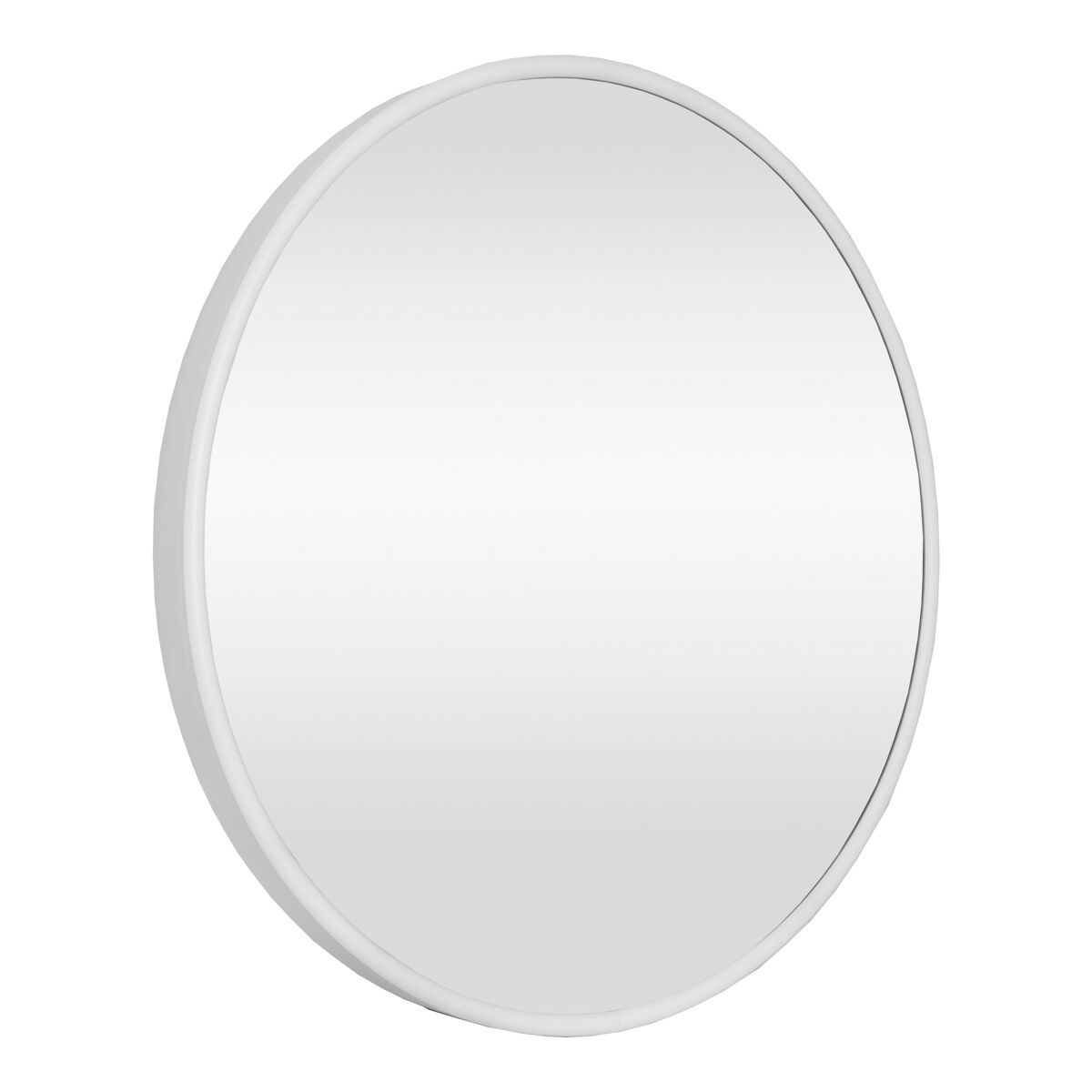 Espelho de parede ordona redondo em alumínio tamanho 50 cm branco