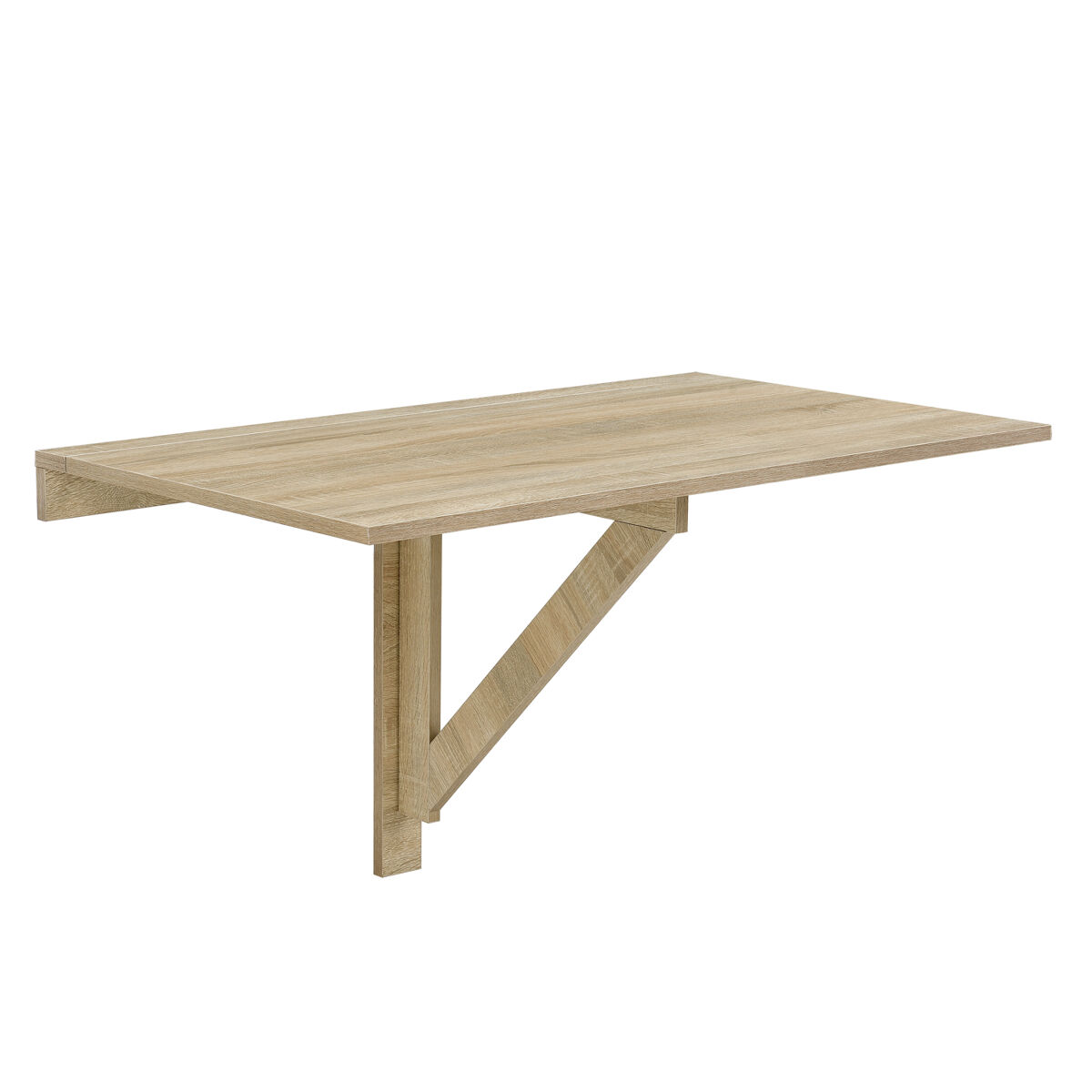 Mesa de secretária de parede - dobrável 100 x 60 x 58 cm efeito madeira faia [en.casa].