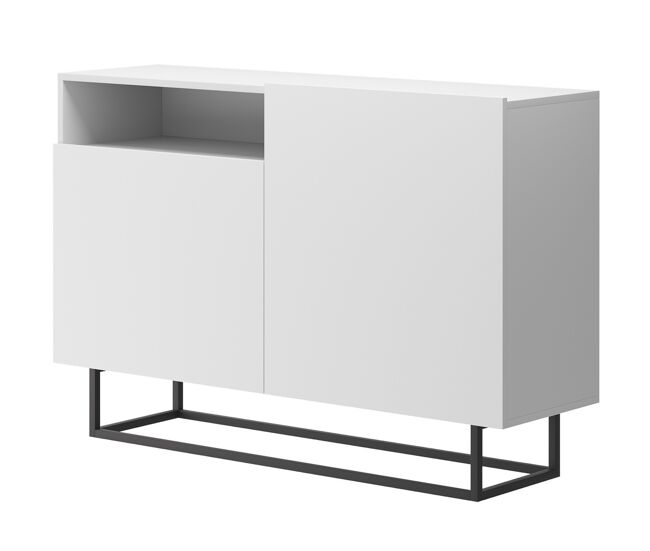 Cómoda enjoy ek120 design minimalista com gavetas 120x37x82 cm branco