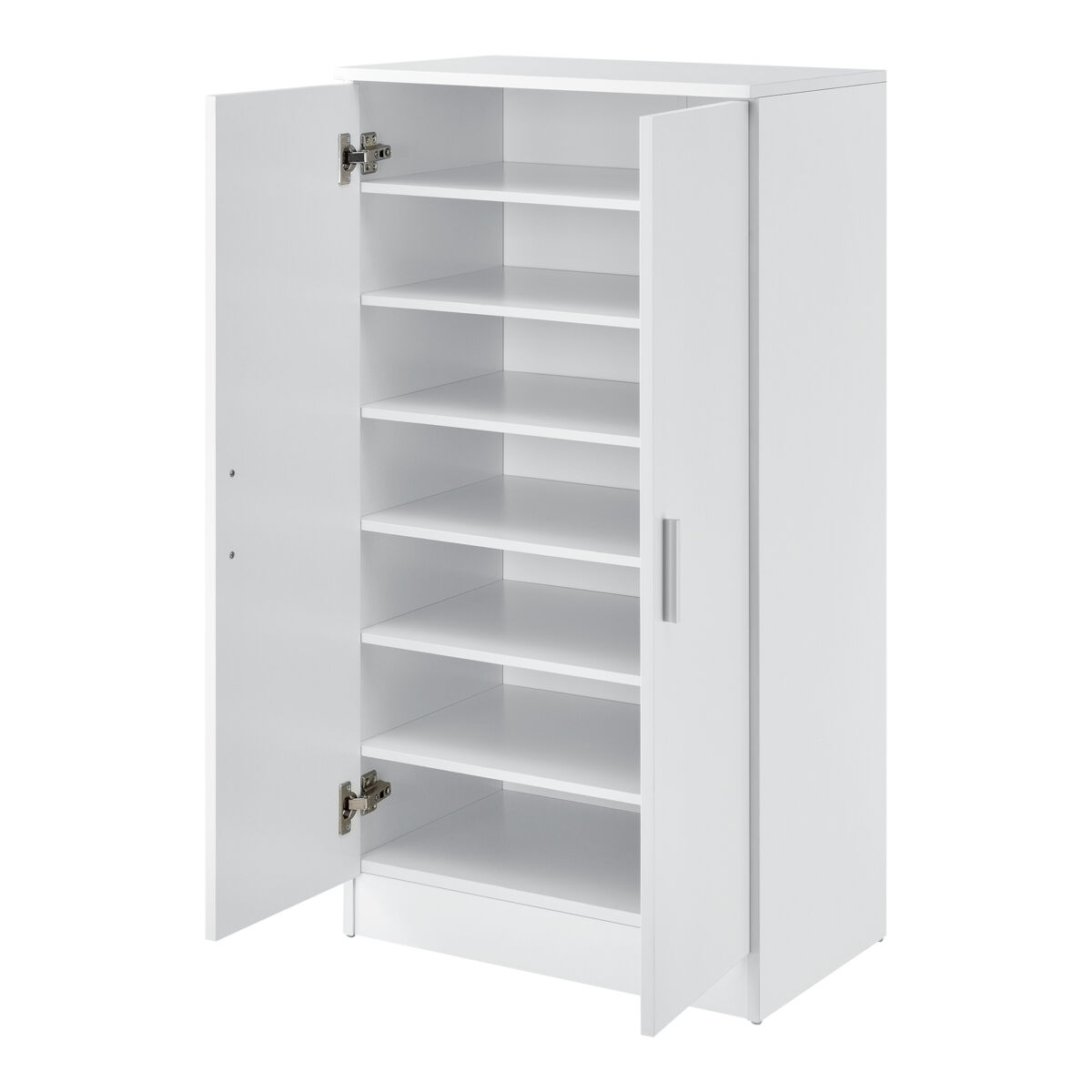 Sapateira com prateleiras e portas aglomerado 108 x 55 x 35cm branco [en.casa]
