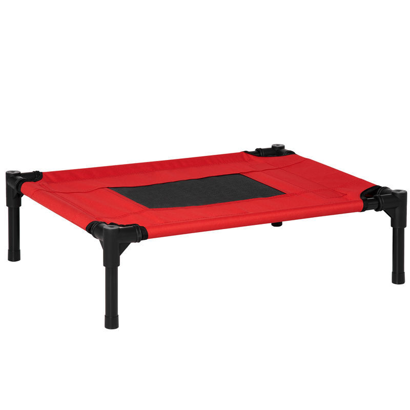 Pawhut cama para animais de estimação cães gatos cama elevada interior exterior cama para cães em malha respirável interior exterior 61x46x18 cm