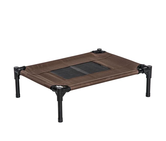 Pawhut pawhut cama elevada para cães e gatos cama portátil para animais de estimação com área de malha respirável e tecido oxford estrutura de