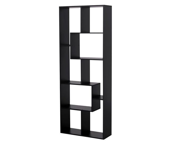 Librería negra asimétrica 8 étagères jane