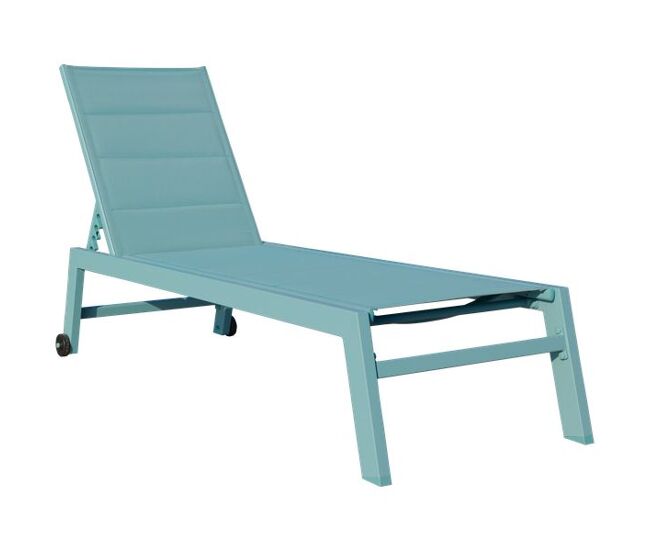 Barbados tumbona de textileno azul claro - aluminio azul claro