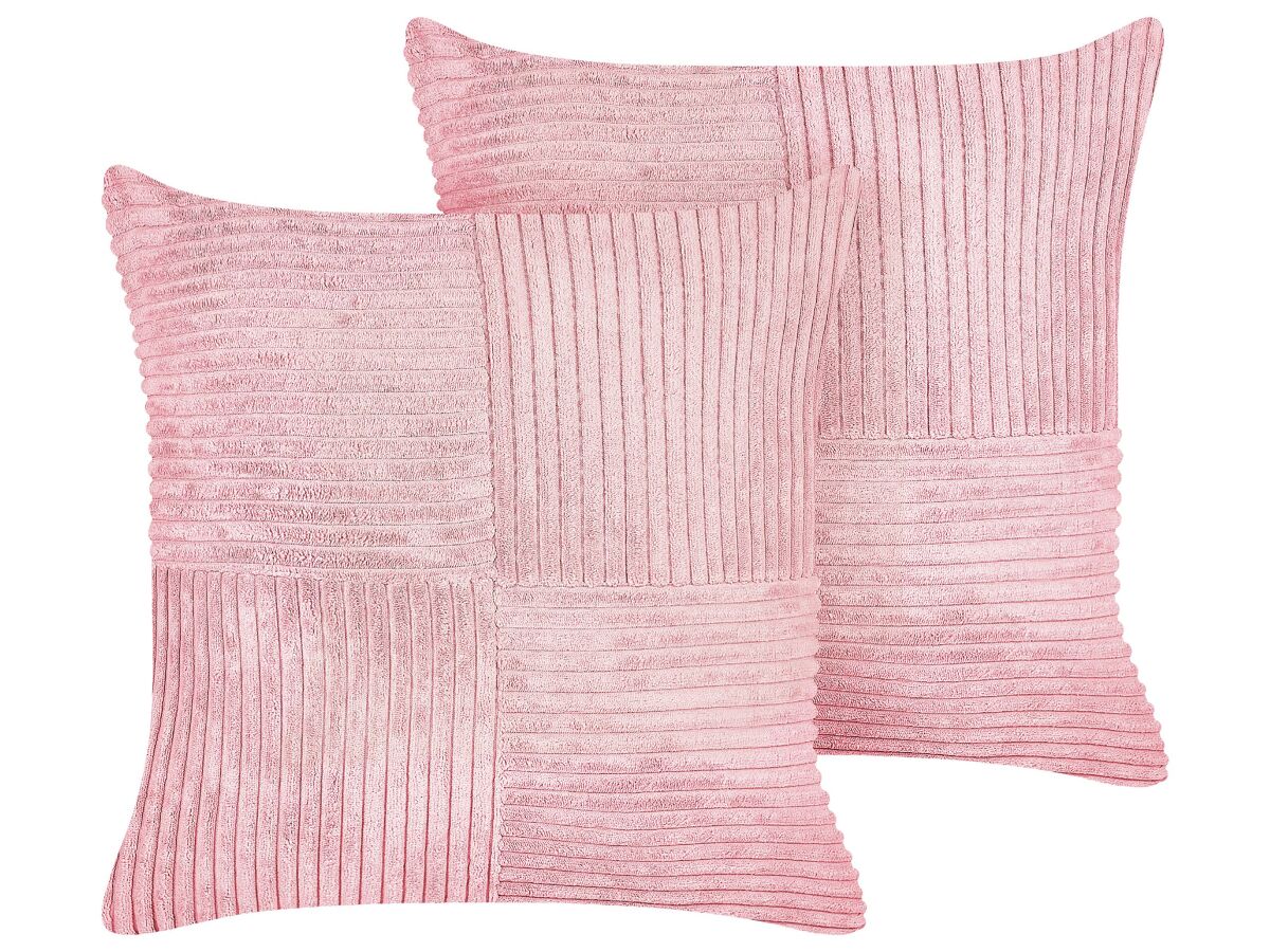 Almofada decorativa Beliani MILLET 43x43 Rosa
