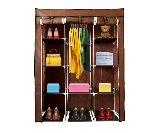 Armário penteadeira tecido com portas zip nyana home mede 170x130x45cm