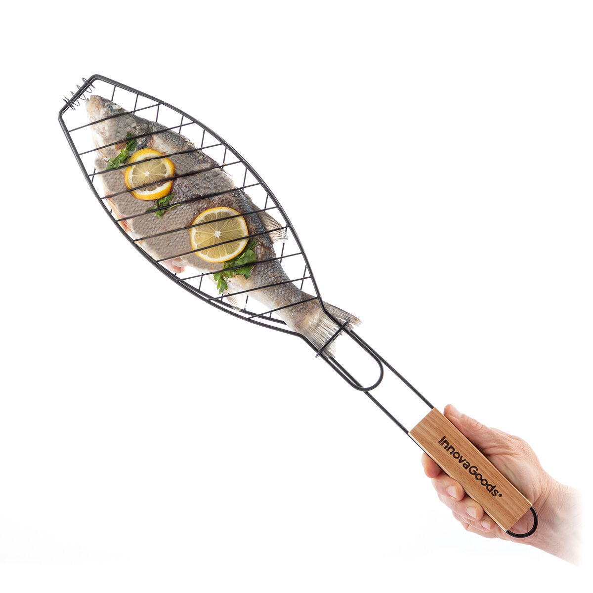 Grelha de churrasqueira para peixe fisket innovagoods