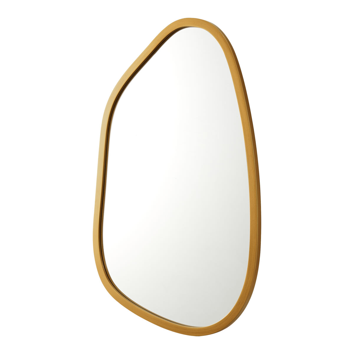 Espelho de parede assimétrico filiano com moldura mdf 80 x 58 cm - dourado [en.casa].