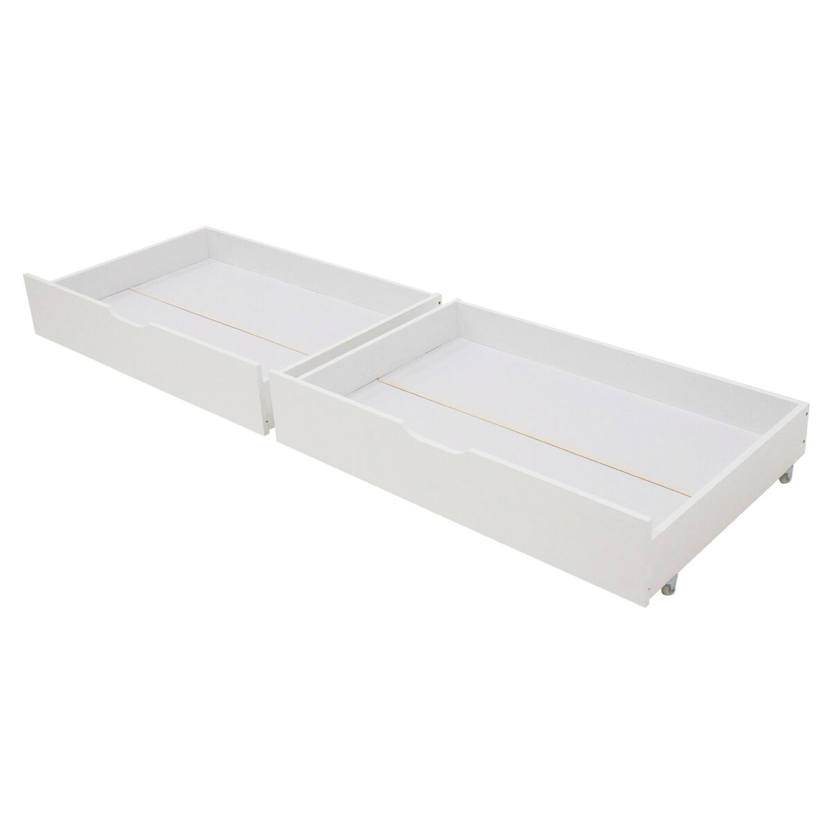 Conjunto de 2 gavetas de arrumação para cama de madeira 190x90cm