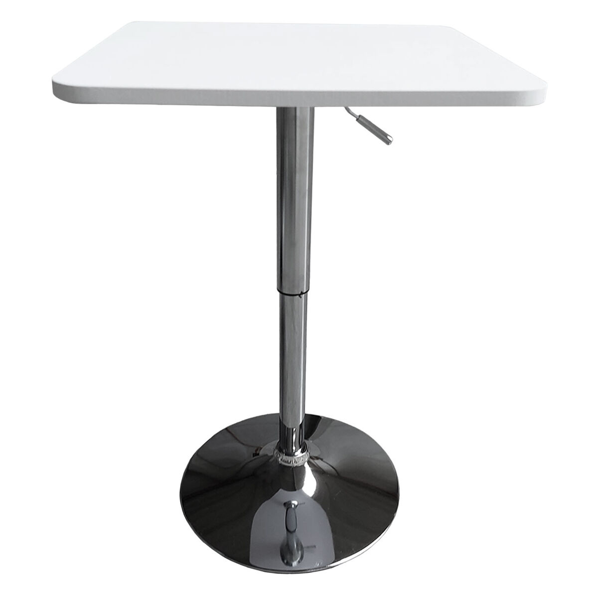 Mesa de bar quadrada luke blanc/prata 57x57x88cm