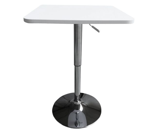 Mesa de bar quadrada luke blanc/prata 57x57x88cm