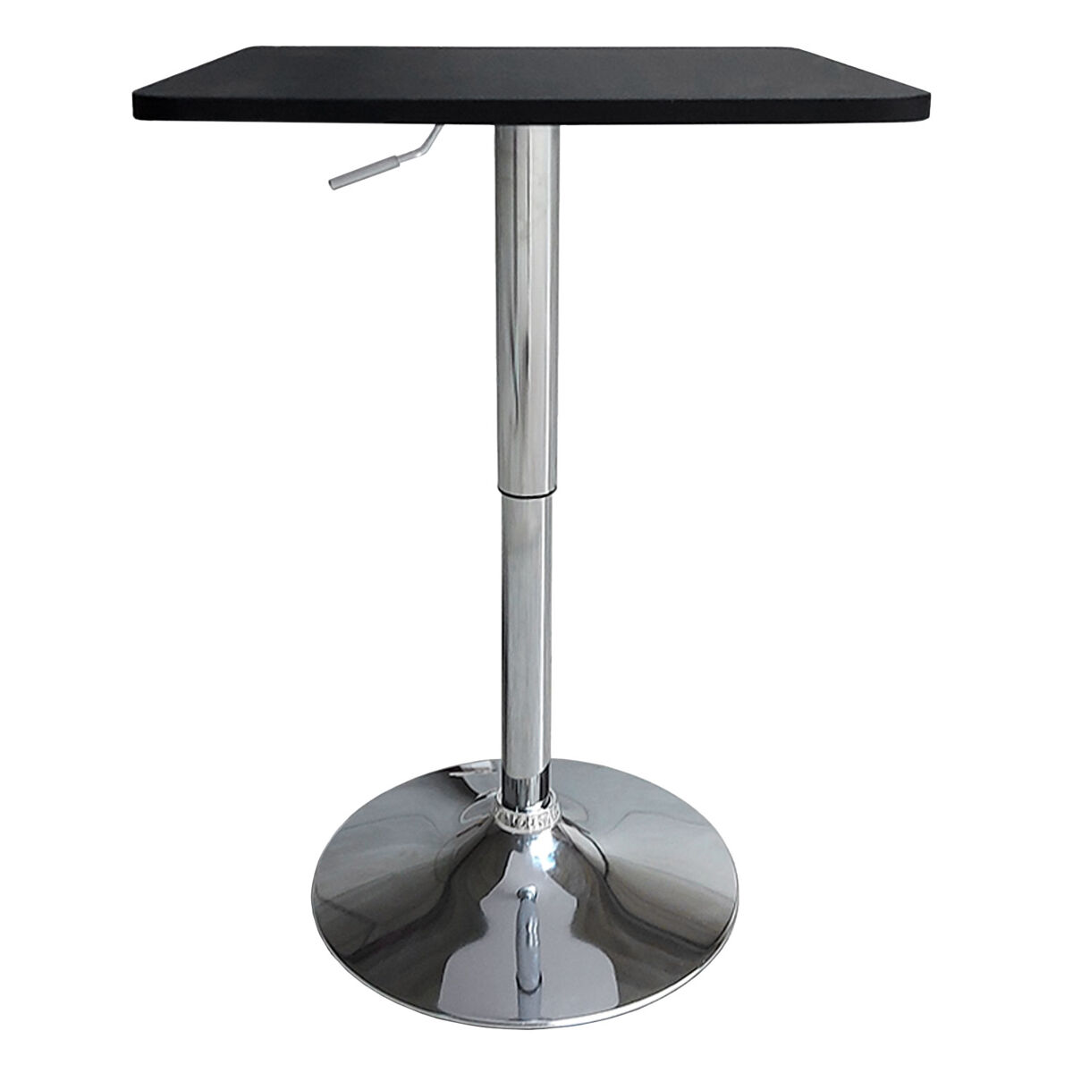 Mesa de bar quadrada luke noir/prata 57x57x88cm
