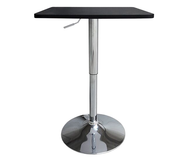 Mesa de bar quadrada luke noir/prata 57x57x88cm