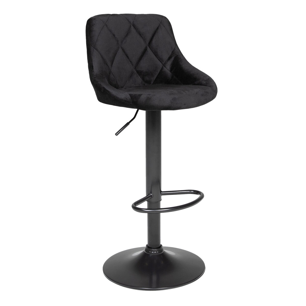Banco de bar robin em veludo noir 48×46×106 cm