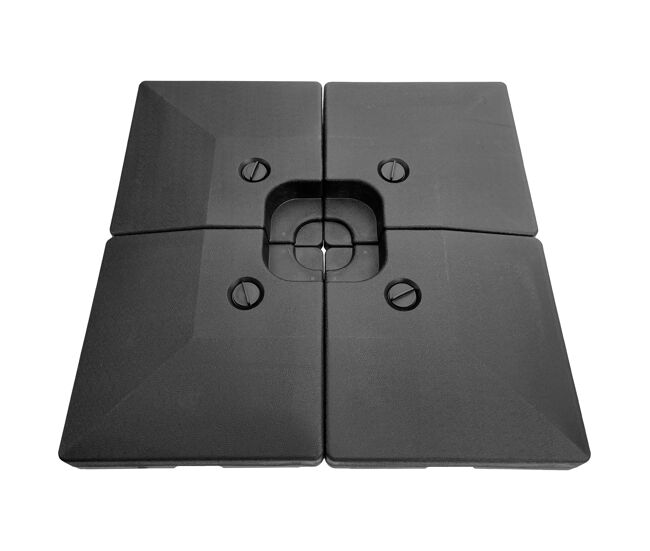 Base para guarda-sol conjunto de 4 placas quadradas crozon, recarregáveis