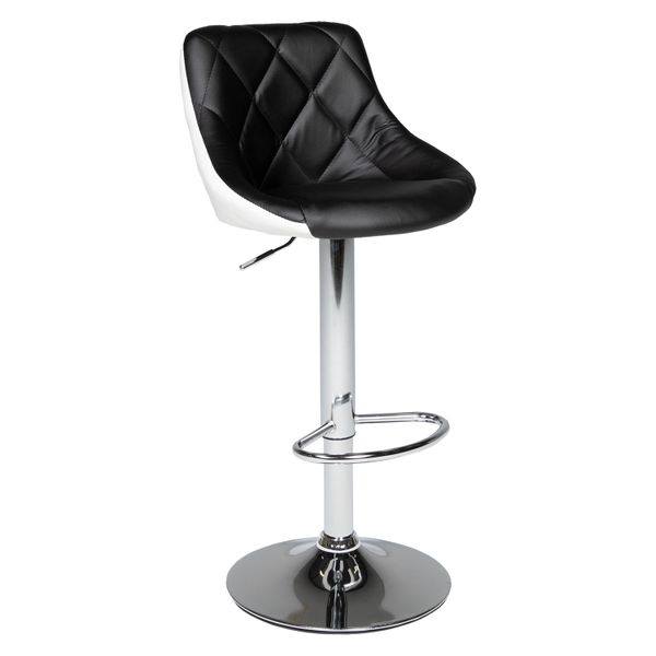 Banco de bar jasper 48×46×106 cm cor noir/blanc