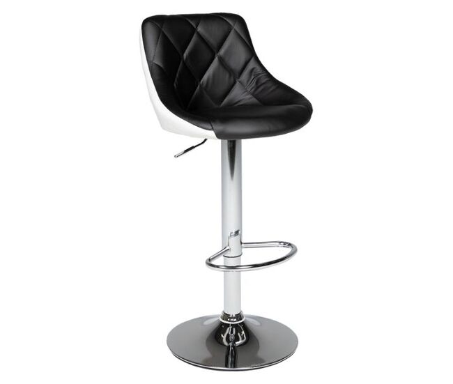 Banco de bar jasper 48×46×106 cm cor noir/blanc