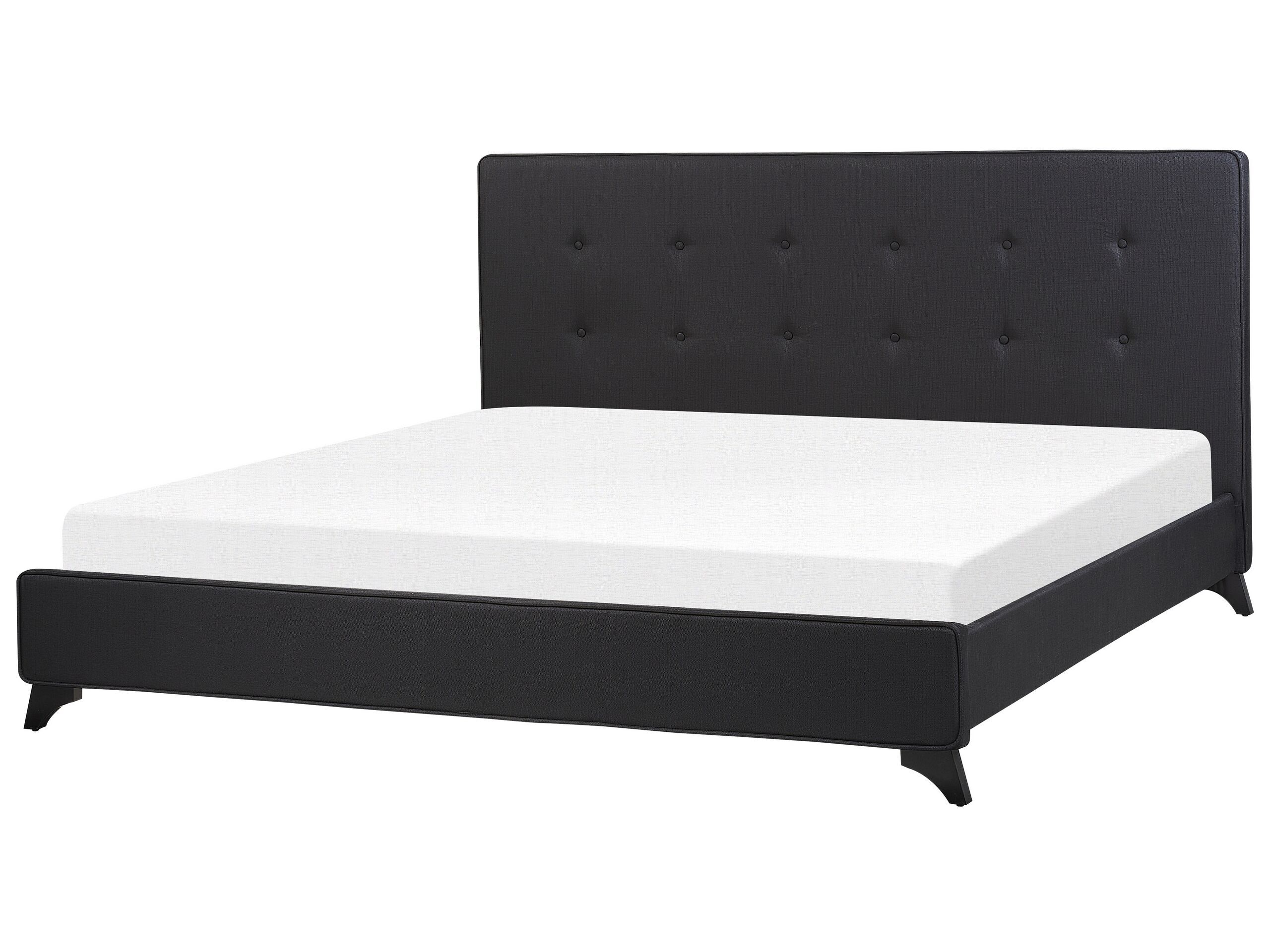 Beliani Cama Poliéster AMBASSADOR 192x216 Preto