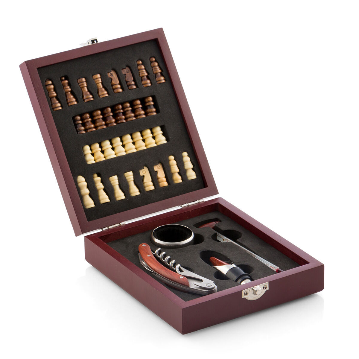 Conjunto de Acessórios para Vinho e Xadrez IG115540