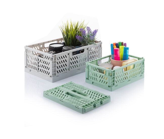 Conjunto de 3 caixas organizadoras dobráveis e empilháveis boxtor innovagoods