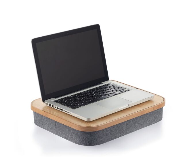 Mesa para portable com bandeja de armazenamento larage innovagoods