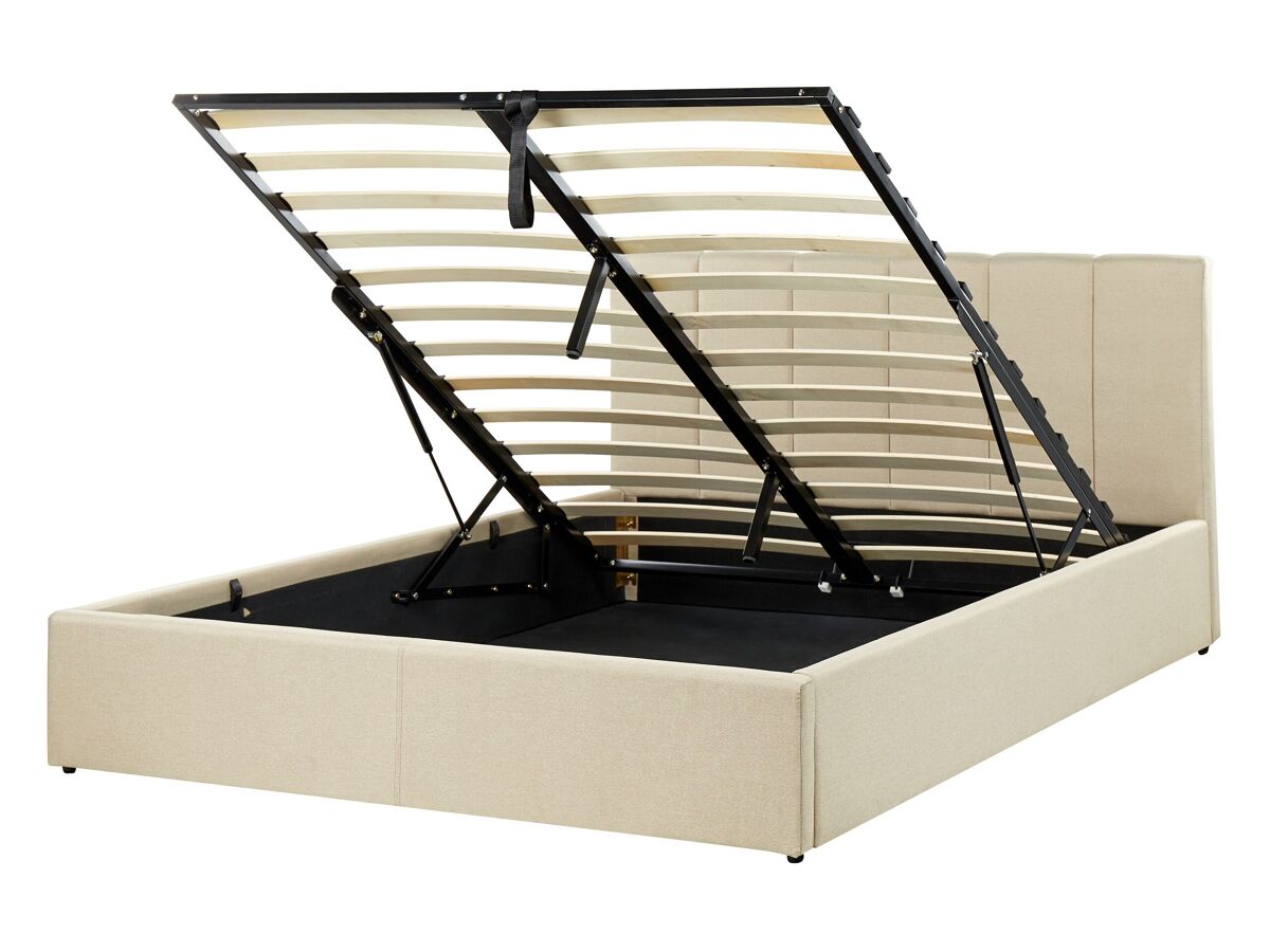 Beliani Cama con almacenaje Poliéster DREUX 151x214