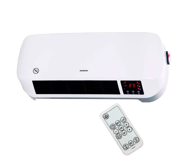 Aquecedor de parede cerâmico infiniton hcw-4505 - 2000w, controlo eletrónico, visor, controlo, temporizador