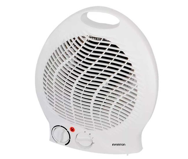 Aquecedor com ventilador infiniton hbs-200c 2000w, termóstato mecânico, 3 níveis, branco