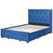 Beliani Cama con cajones Terciopelo LIEVIN 145x217 Beliani Cama con cajones Terciopelo LIEVIN 145x217 Azul Marino