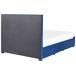 Beliani Cama con cajones Terciopelo LIEVIN 145x217 Beliani Cama con cajones Terciopelo LIEVIN 145x217 Azul Marino