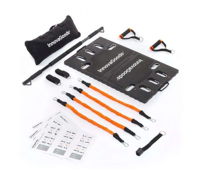 Sistema de treino integral portable com guia de exercícios gympak max innovagoods