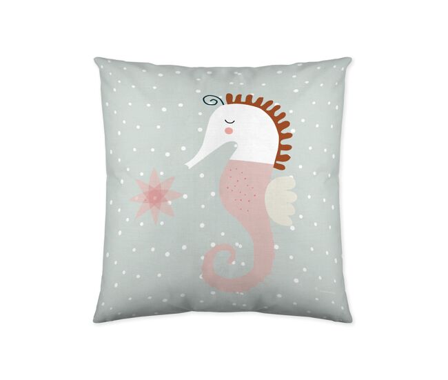Capa de almofada vazia cavalo-marinho 40x40 cm
