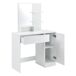 Toucador Krugersdorp Mesa de maquilhagem com espelho de aglomerado 90 Toucador Krugersdorp Mesa de maquilhagem com espelho de aglomerado 90 Branco