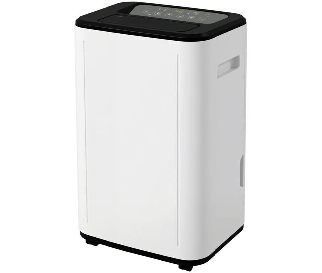 Homcom desumidificador elétrico depósito de água 6 litros 20l/dia com 4 modos 2 velocidades ecrã led temporizador silencioso para dormitório sala de