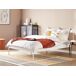 Beliani Cama Aço VAURS 147x206 Beliani Cama Aço VAURS 147x206 Branco