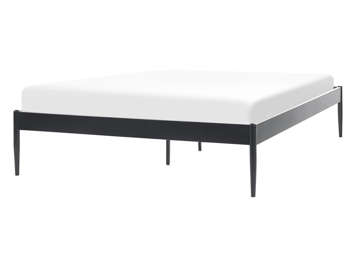 Beliani Cama Aço VAURS 147x206 Preto